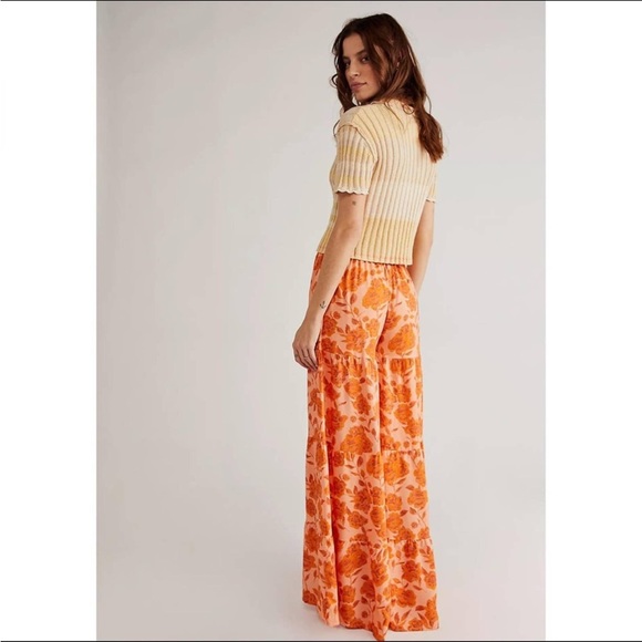 NEW Free People x Jen's Pirate Booty Electro Floral Seadrift Flare Pants - Picture 5 of 12